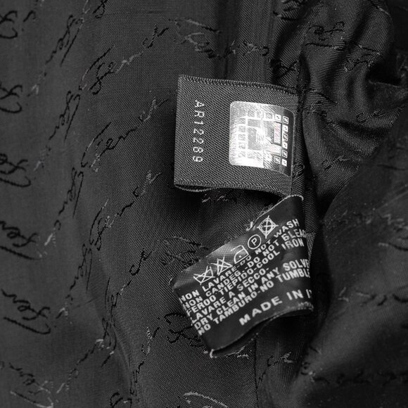 Fendi Vintage Shawl Collar Blazer in Black Textured Wool - Picture 9 of 10